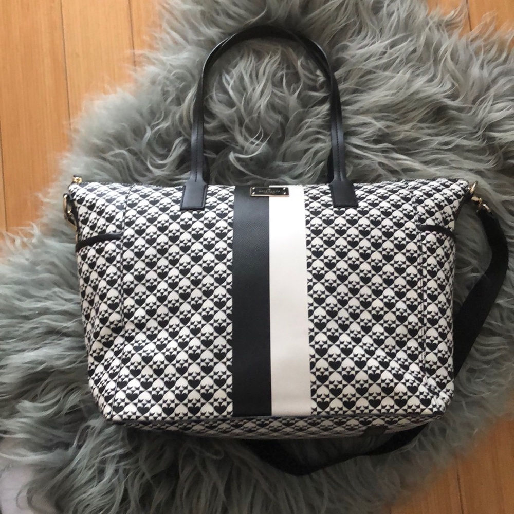 Kate Spade Diaper Bag/Purse, Black and White